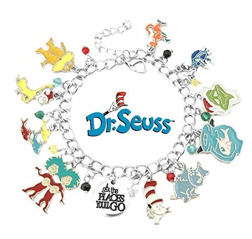 Superheroes Brand Dr. Seuss Cat in the Hat Classic Cartoon Charm Bracelet w/Gift Box Movies Premium Quality Cosplay Jewelry Series by
