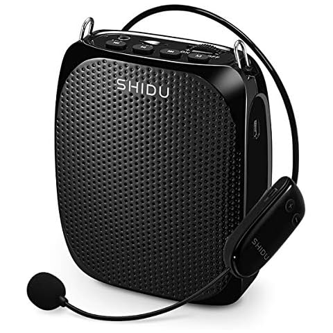 Wireless Voice Amplifier Portable SHIDU PA System with Microphone Speaker Amplifiers 10W Rechargable LoudSpeaker for Teaching, Tour Guid, Speech, Coach-S615 Cover