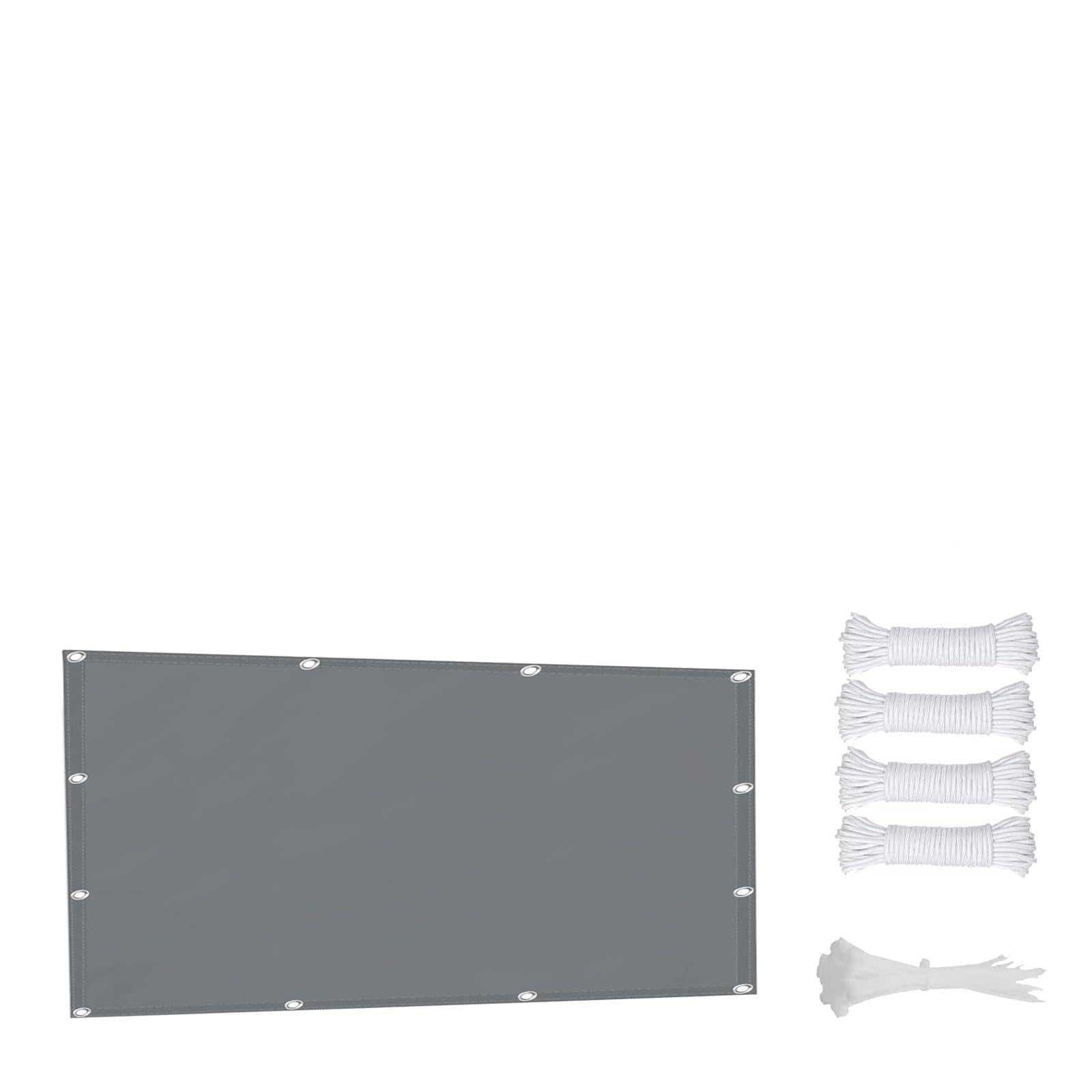 Velas de sombra impermeables gris oscuro de 1.5x2.4M para terrazas