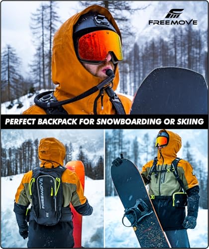 FREEMOVE Sports Backpack Daypack - for Men, Women - Suitable as Hydration Camel Backpack for Hiking, Running or Biking Backpack for MTB Cycling - Water Bladder NOT Included