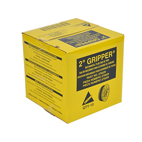 Image of Cherne 270229 End-of-Pipe Gripper Mechanical Test Plug, 2 inch, Yellow (Pack of 4)