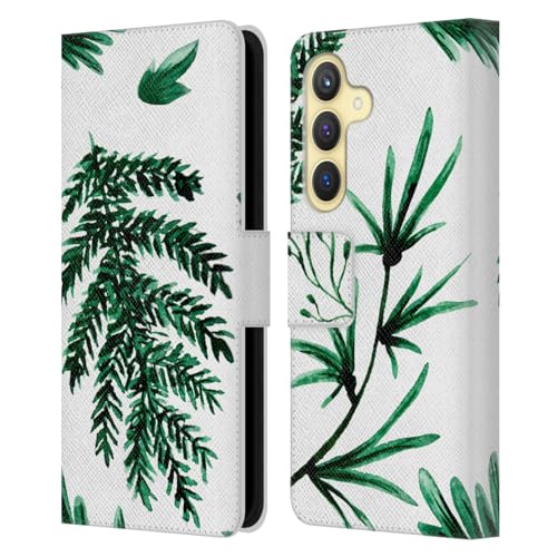 Funda libro Samsung S24 con tarjetero y soporte diseño Haroulita Pinos Acuarela 1