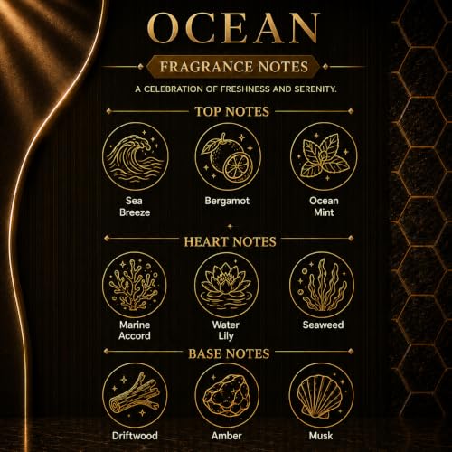 Image of Involve Luxe Automatic Air Freshener Kit (Machine + Refill) | Ocean Fragrance | Premium Room Freshener with Adjustable Spray Control | Long-Lasting for Home & Office | Up to 2200 Sprays | 225ml