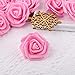 INSUNSIX Artificial Rose Flower Heads, 100pcs Pink Foam Roses Bulk Artificial Flower for DIY Wedding Bouquets Centerpieces Arrangements Party Baby Shower Home Decor (Stemless, Pink)