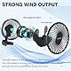 Aygrochy 10W Grow Ventilator mit Clip, EC-Motoren grow lüfter mit 10-Geschwindigkeiten, IP-44 Schutzart wachsen Clip-on-Lüfter für Zelt, Nicht Oszillierender(Manuelle Oszillierender)