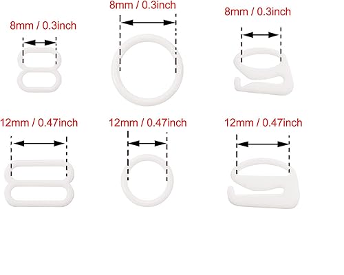 Miniatura 2 de 240 ganchos de correa de sujetador para coser bikini halter traje de baño tops lencería anillos nylon traje de baño clips cierre deslizantes