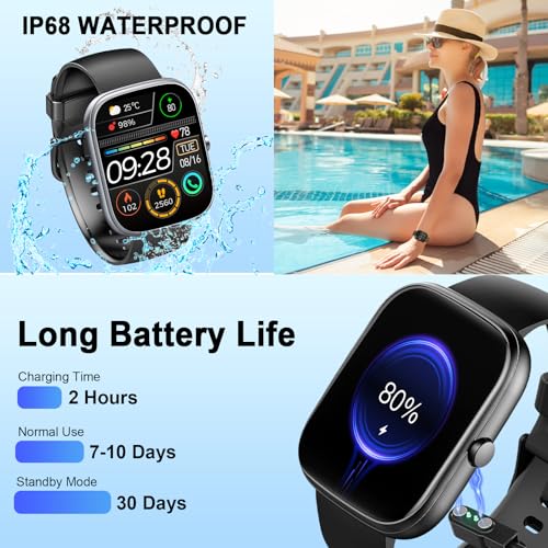 Image of Smart Watch (Answer /Make Calls), 1.91 inchHD Smartwatch for Men Women Heart Rate /Sleep Monitor /Pedometer, 2026 New Fitness Watch with 113+ Sport Modes, Activity Tracker IP68 Waterproof for Android iOS
