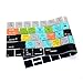 HRH Lightroom Shortcuts Hotkey Silicone Keyboard Cover Skin for MacBook Pro with Touch Bar 13 Inch and 15 Inch(A2159/A1989/A1706,A1990/A1707) 2019 2018 2016 2017 Release US Version