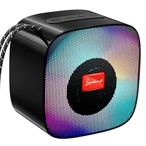 LANDMARK BT1139 Boost 5W Portable Bluetooth Speaker with 6H Playtime, Bluetooth v5.2, RGB Lights, Powerful Bass and Built-in FM Radio with Hanging Strap (Black)