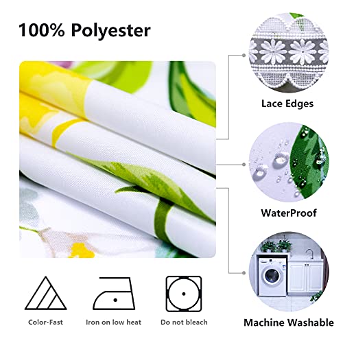 Vva Round Tablecloth Yellow Lemon Lace Tree Leaf Spring Summer Fruit Reusable Washable Polyester Lace Round Table Cloth For Dining Room Kitchen Decor Family Dinner Wedding Party Indoor Outdoor 60Inch #TOP2