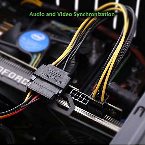 Image of PremiumAV SATA 15-Pin to 6-Pin PCIe Power Cable