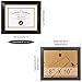 Golden State Art, 8x10 Document Frame for 6x8 Diploma/Certificate/Picture, Black Gold & Burgundy Color. Includes Double Mat, Real Glass (White Over Gold Double Mat)