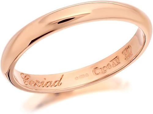 Clogau Womens Ladies Jewellery 9ct Rose Gold Cariad Windsor Wedding Ring 3mm Q Amazon Co Uk Jewellery