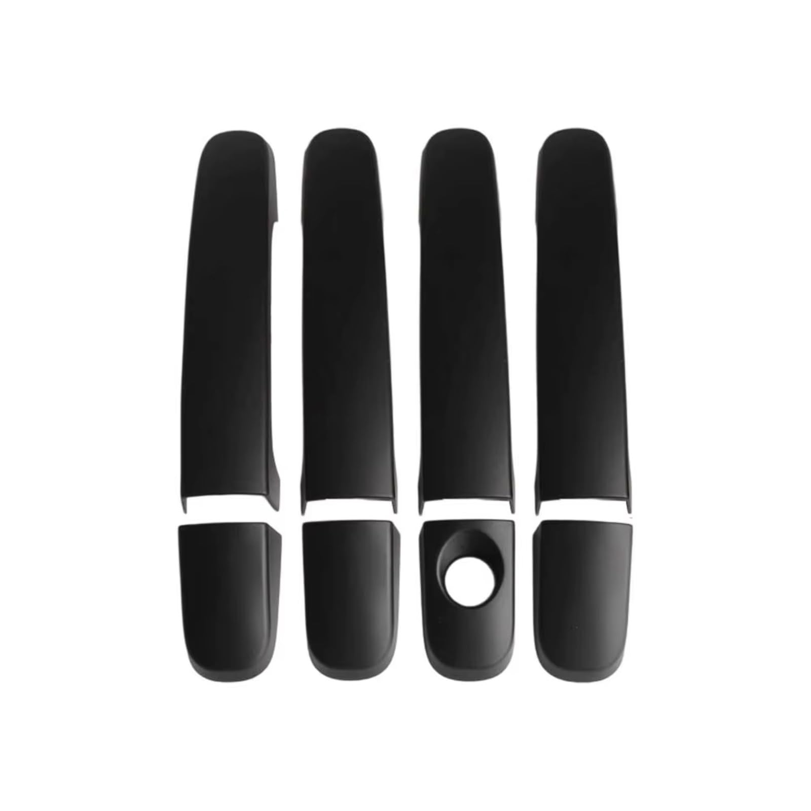 Qdzvalumv One Color Car Door Handles Cover Shell Compatible With For Ranger For Wildtrak T6 2012-2021 Car Door Handle Cover Decoration Stickers Set(Matte Black 1Hole)