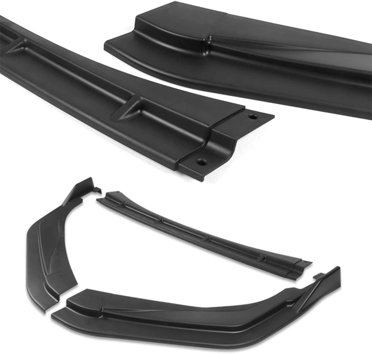Stay-Tuned, 5PCS ABS STP-Style Front Bumper Lip Spoiler Body Kit + Universal 31" x 4" Side Skirts, Compatible with 2020-2025 Toyota Corolla XSE/SE Model Only, Exterior Accessory (Unpainted Black)
