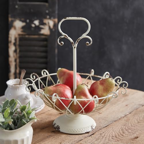 Colonial Tin Works Evelyn Wire Fruit Basket, 15-inch Height, Home,