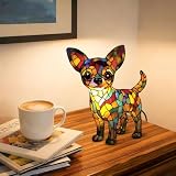chihuahua a pelo lungo toy Regalo per gli amanti degli animali: confezione elegante, ideale per gli amanti dei bassotti o proprietari di animali domestici, un regalo ben pensato per le festività, i compleanni o gli anniversari. Celebra il tuo amore per i cani con un pezzo di decorazione funzionale e originale