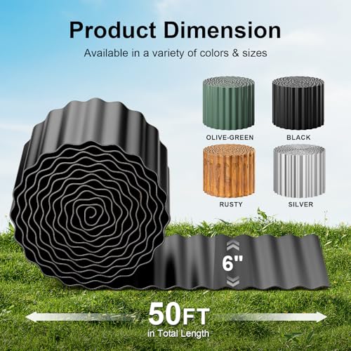 image for Land Guard Corrugated Garden Edging Border, 6