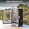 EAST OAK 30" Electric Smoker for Outdoors | Built-in Meat Probe & Clear Viewing Window | Side Chip Loader for 6x Longer Uninterrupted Smoking | 725 sq in Cooking Area for Bigger Batches, Night Blue