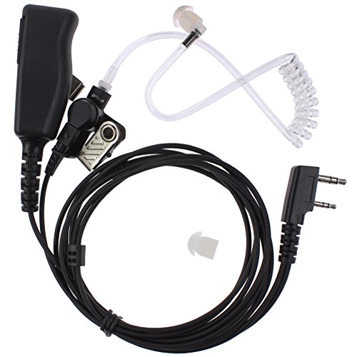 Aoer 2-Pin Professional Ptt Covert Acoustic Tube Bodyguard Fbi Earpiece Headset Mic For Kenwood Baofeng Wouxun Hytera Puxing Two-Way Radio #TOP28