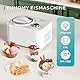 EUHOMY Eismaschine, Eismaschine mit Kompressor, 0.8L 100 Watt Selbstkühl-Eismaschine, Eismaschine für Eis, Smoothies, Gefrorener Jogurt, Milchshakes, DIY-Eismaschine mit Schüssel und Rezeptvorlagen