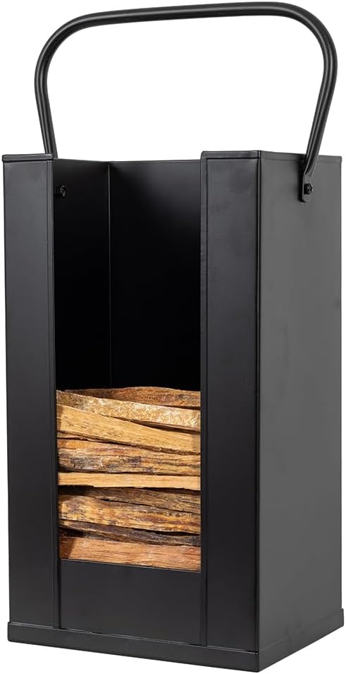 Kindling Firewood Holder in Black