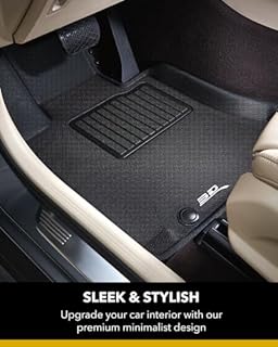 3D MAXpider Second Row Custom Fit All-Weather Floor Mat for Select Lexus RX350/330 Models - Kagu Rubber (Black)