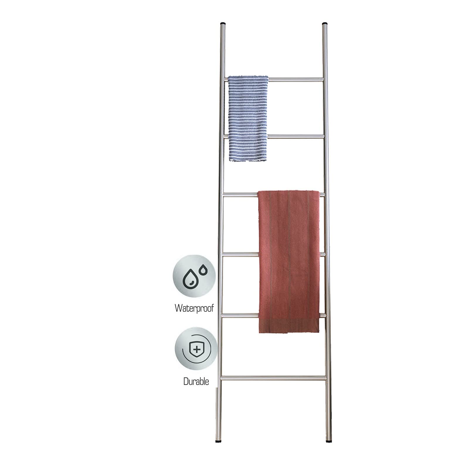 Échelle de couverture inclinée murale pour organiser les plaids de chambre