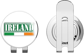Ireland Grunge Travel Stamp Golf Hat Clip with Magnetic Ball Marker
