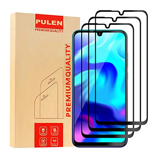 PULEN [3-Unidades] Huawei P Smart 2020 Protector de Pantalla, Vidrio Cristal Templado [Fácil de instalar] [9H Dureza] [Alta Definicion] para Huawei P Smart 2020 (Negro)