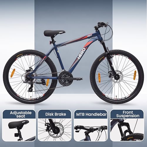 Hero Riot 26T 21 Speed Mountain Cycle for Mens | Front-Suspension ...