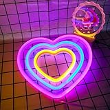 Photo Gallery wiosoul insegna al neon a forma di cuore led con 2 ganci - luce notturna rosa usb/batteria per casa Photo Gallery wiosoul insegna al neon a forma di cuore led con 2 ganci - luce notturna rosa usb/batteria per casa