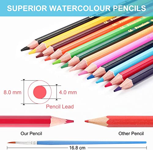 Heshengping, 41Pcs Sketching Pencil Set Drawing Sketch Kit Graphite Pencils Charcoal Pencils Watercolor Pencils Blending Stumps 50Page Sketchbook, Coloring Book, Beginners Artist Teens And Adults #TOP5