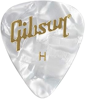 Gear Pearloid White Guitar Picks, Pack of 12 Pc, Heavy (APRW12-74H)