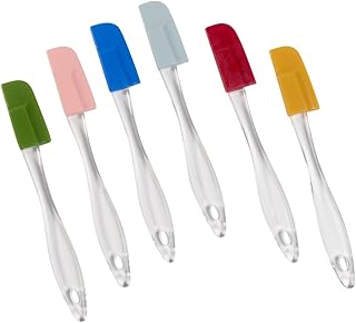 Evelots Set of 6 Mini Silicone Spatula Set for Kitchen Cooking & Baking, Silicone Cooking Utensils Set, Heat Resistant BPA...