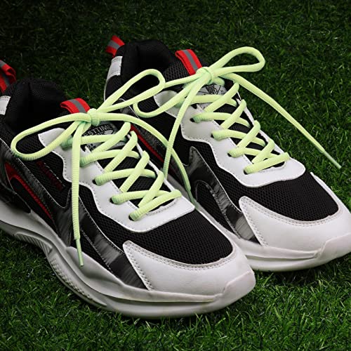 Image of 2 Pairs Oval Athletic Shoelaces 33 Colors 1 /4 inch Half Round Shoe Laces for Sneakers