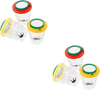 BESPORTBLE 6 Piezas De Observación Taza Lupa Fuera Juguetes para Niños Espejo De Aumento Lupa Contenedor para Niños Lupa Contenedor Lupa Contenedor para La Abs