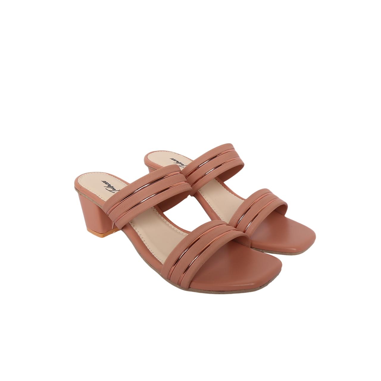 Women’s Block Heel Sandals | Stylish Heels with Silver Line Strip | Comfortable Mid Sandal Dress Shoes for Party & Casual Wear |-image-31