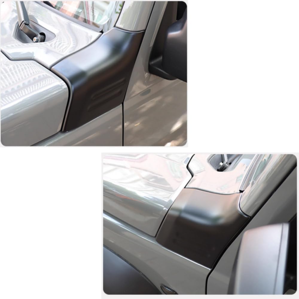 Fit for Suzuki Jimny 2Door/ 4Door 2019-2024 Matte Black ABS Auto Retrofit Exterior Front Hood Angle Wrap Protector Decorative Cover Trim Car Refit Accessories