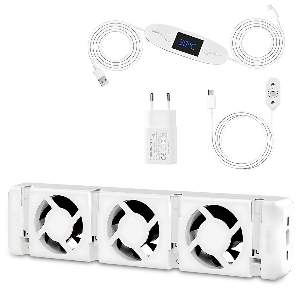 Ventilatore per Termosifone, Ventilatore per Radiatore, Ventole per Radiatore, Ventola di Riscaldamento, Amplificatore Intelligente per Riscaldamento Risparmiare Energia