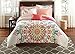 Teen Girls Queen Rainbow Unique Prism Pink Blue Green Colorful Patten Bedding Set (8 Piece Bed in a Bag) by Mainstays