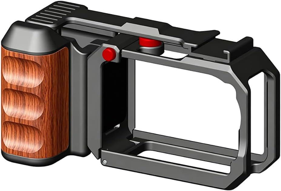 Street Grip Kit,Wooden Magnetic Handle,Compatible with Action 5 Pro/4/3 Action Cameras for Vlogging,Live Streaming and Mobile Photography (Black)