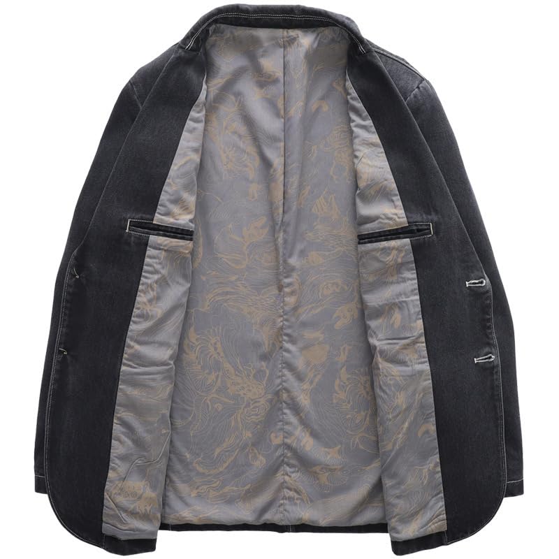 Blazer classique pour homme noir taille XL veste décontractée à col cranté