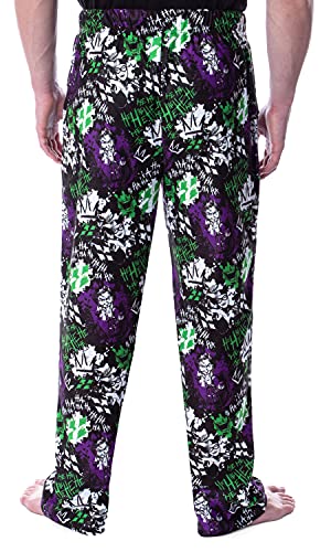 DC Comics Men's Classic The Joker and Harley Quinn Laugh Adult Lounge Pajama Pants2