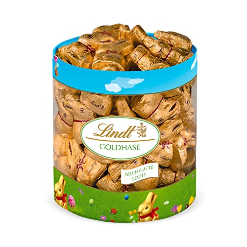 Lindt - Boîte de Mini-Moulages LAPIN OR - Chocolat au Lait - Idéal pour Pâques, 700g