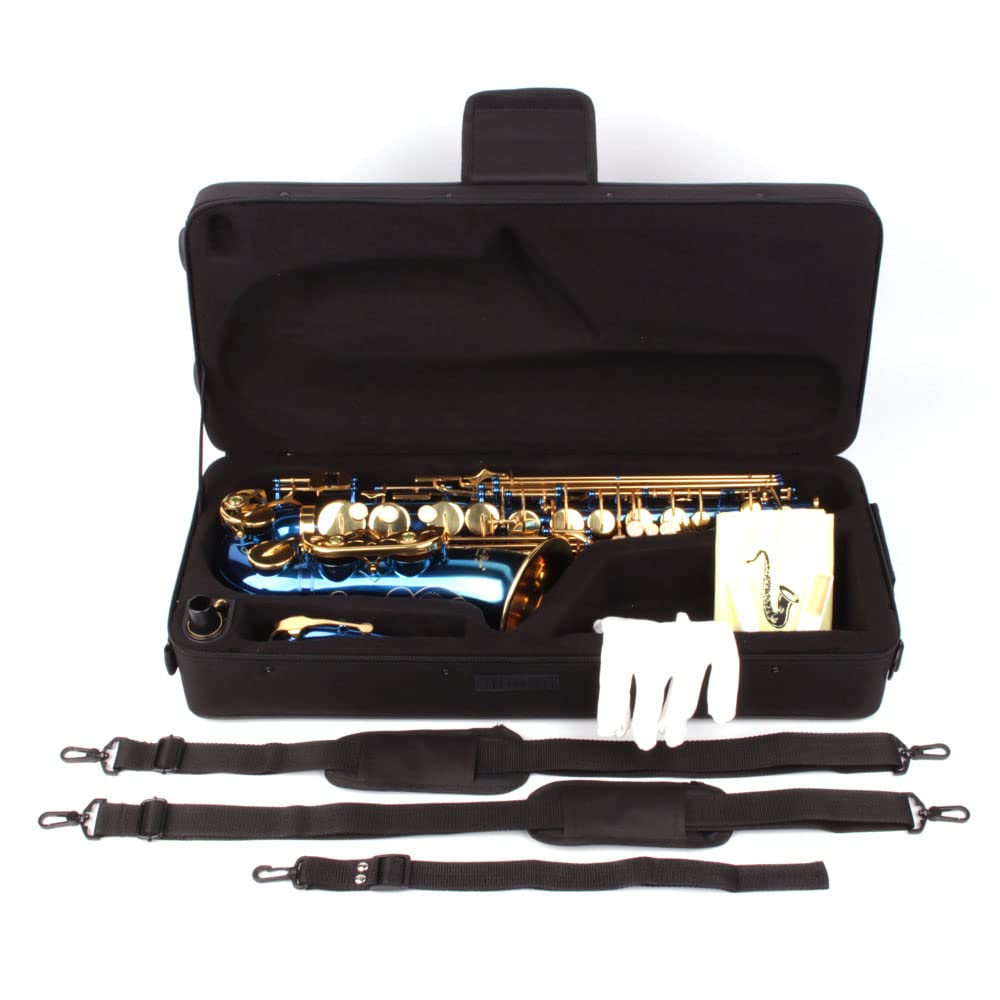 Alt Saxophon, blau/gold, mit Koffer