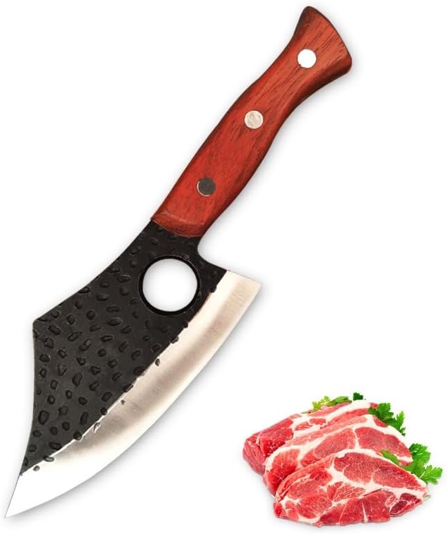 Meat Cleaver,Cleaver Knife, Hand-forged small kitchen knives Butcher's knives Fish cleavers Household cooking knives Meat cleavers Kitchen kitchen knives(Knife)