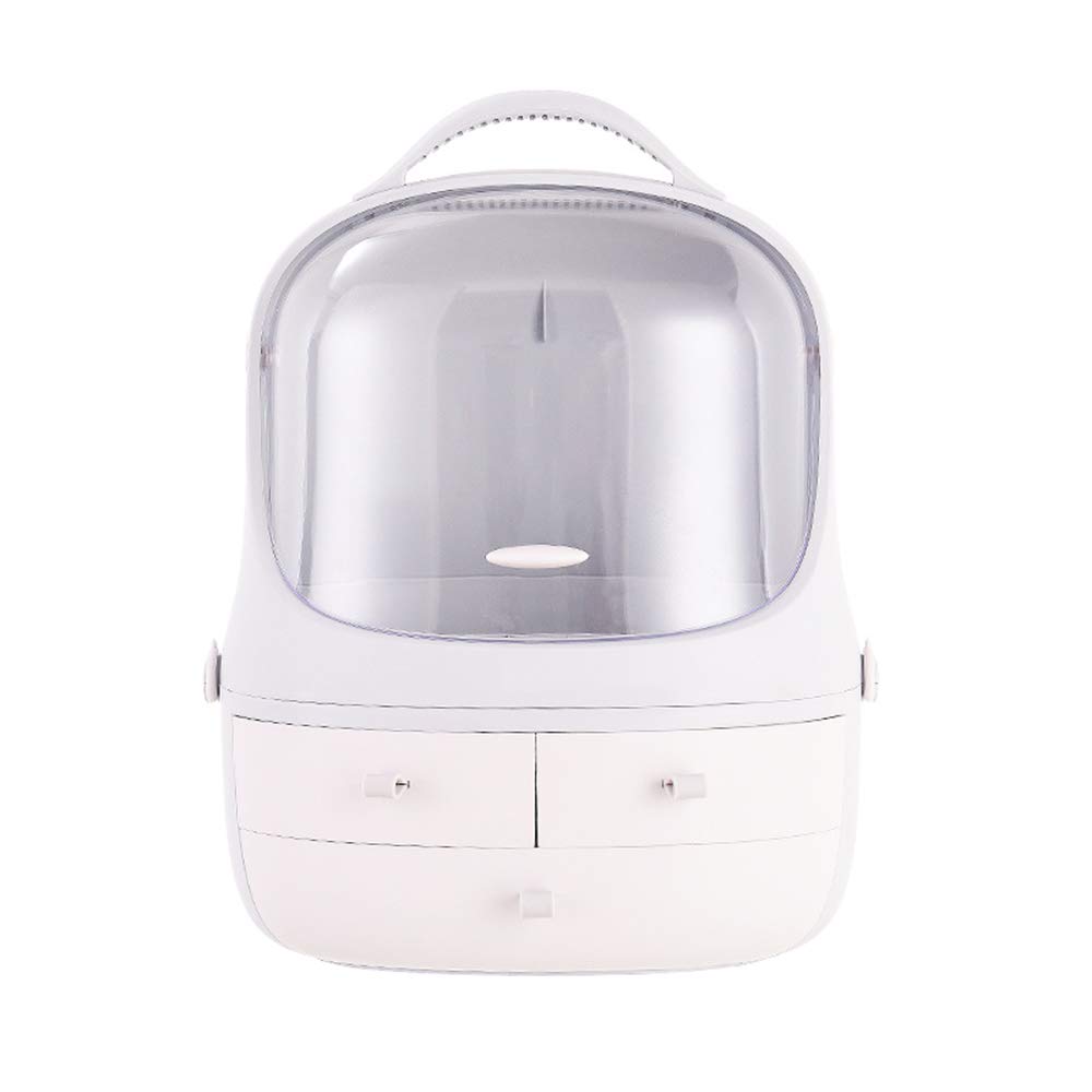 Beau Organisateur de Maquillage Présentoir Cosmétique Vanity de Grande Capacité pour Bijoux, Pinceaux de Maquillage, Rouges à Lèvres Hermétique
