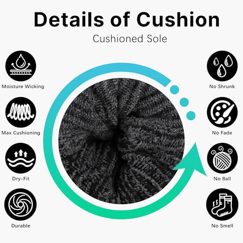 COOVAN 12 Pack Crew Socks for Men Half Cushion Moisture Wicking Athletic Socks2