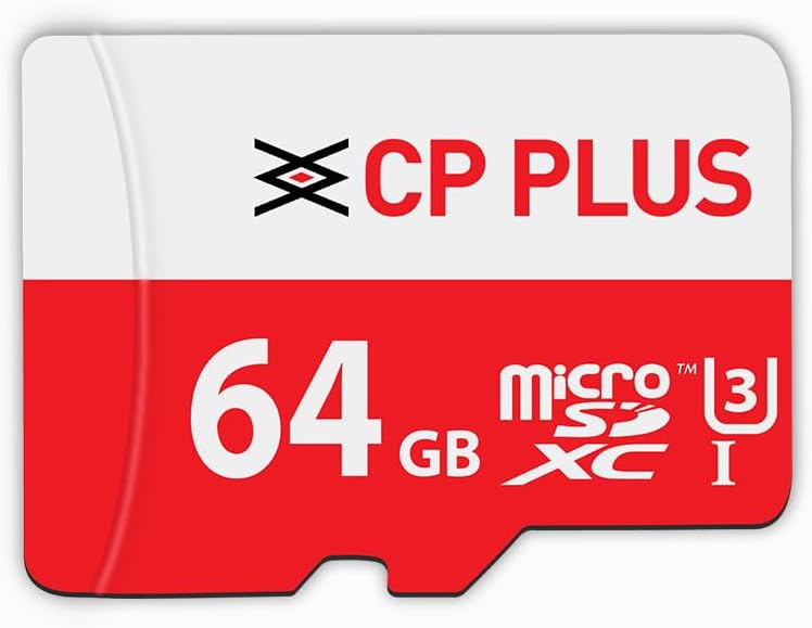 CP PLUS 64GB microSDXC Memory Card Grade UHS-3 Class 10, Up to 70 Mbps Reading & 30 Mbps Writing Speed with High Performance of Data Transfer & Lower Power Consumption for Portable Devices| CP-NM64